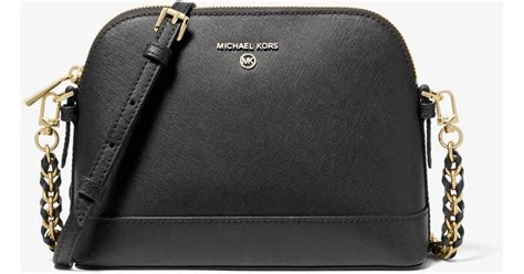 michael kors crossbody lg dome|Michael Kors large saffiano crossbody.